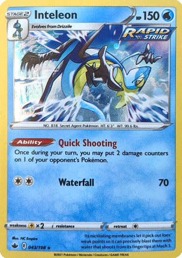 Inteleon (043/198) (Cosmos Holo) [Sword &amp; Shield: Chilling Reign] 