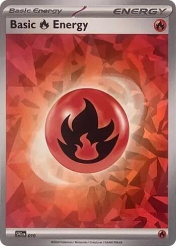 Basic Fire Energy (010) (Cracked Ice Holo) [Scarlet &amp; Violet: Stellar Crown] 
