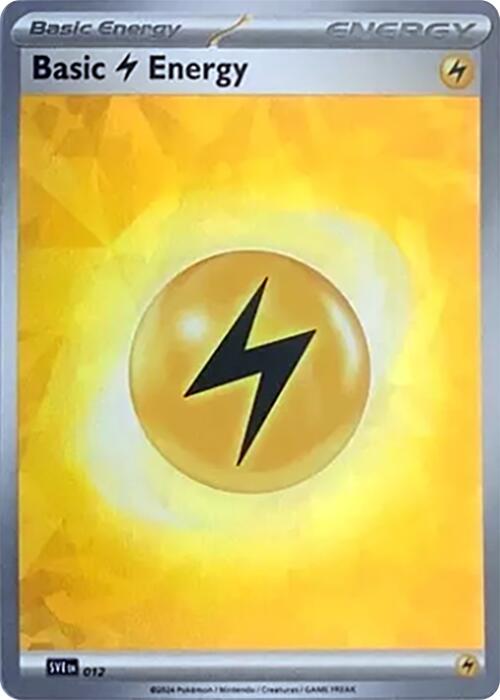 Basic Lightning Energy (012) (Cracked Ice Holo) [Scarlet &amp; Violet: Stellar Crown] 