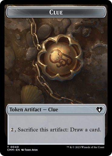 Clue // Construct (0041) Double-Sided Token [Commander Masters Tokens]