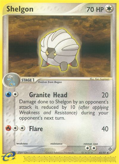 Shelgon (42/97) [EX: Dragon] 