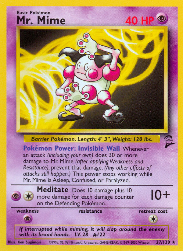 Mr. Mime (27/130) [Base Set 2] 
