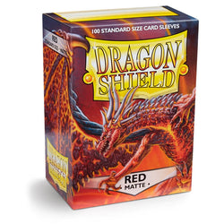 Dragon Shield: Standard 100ct Sleeves - Red (Matte) 