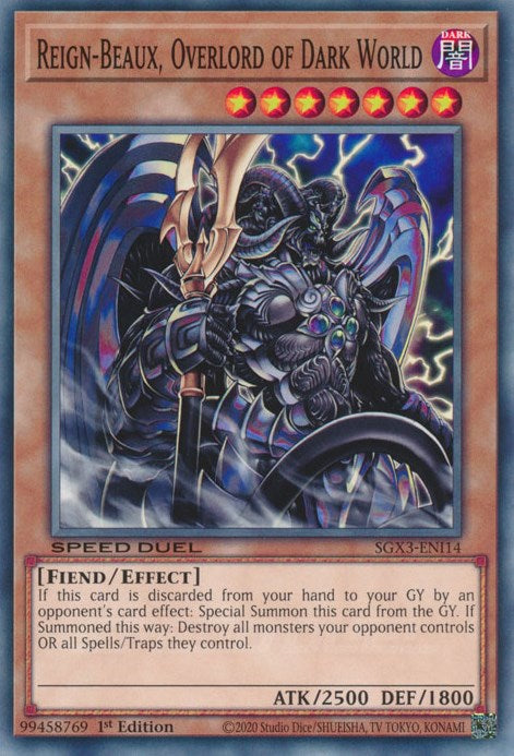 Reign-Beaux, Overlord of Dark World [SGX3-ENI14] Common 