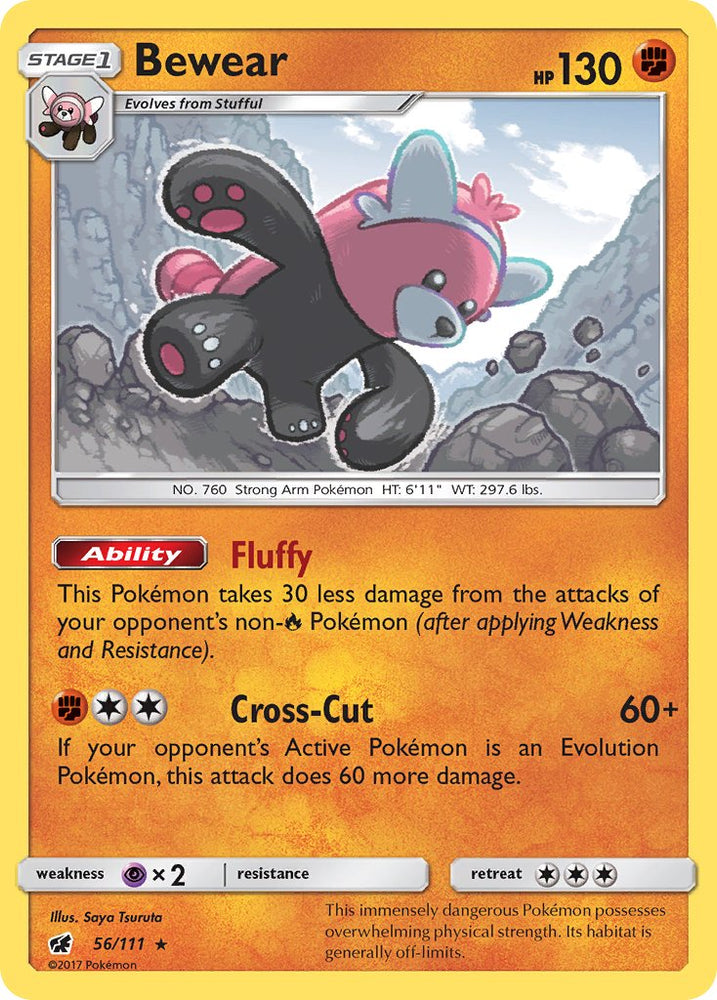 Bewear (56/111) (Prerelease Kit Exclusive) (Theme Deck Exclusive) [Sun &amp; Moon: Crimson Invasion] 