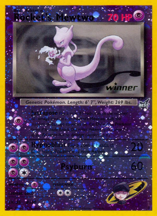 Rocket's Mewtwo (8) (Winner) [Best of Promos] 
