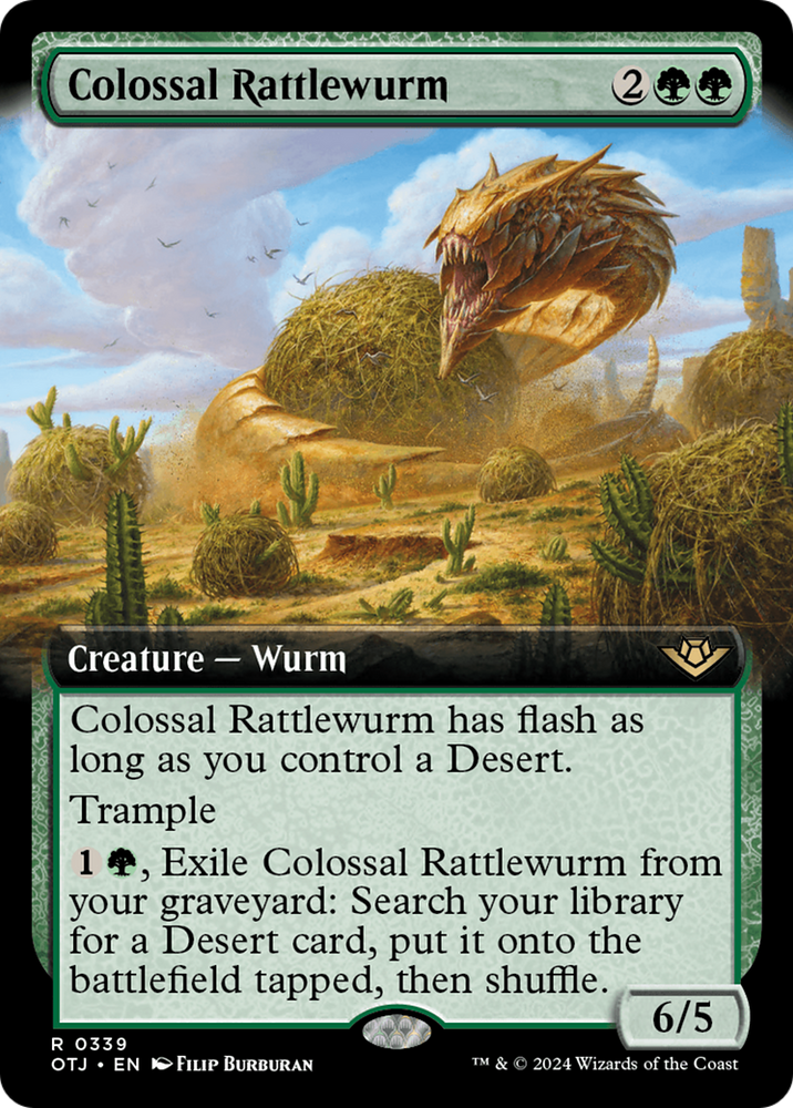 Colossal Rattlewurm (Extended Art) [Outlaws of Thunder Junction] 