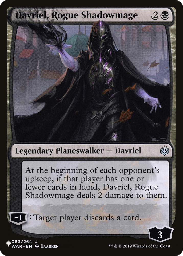 Davriel, Rogue Shadowmage [The List Reprints] 