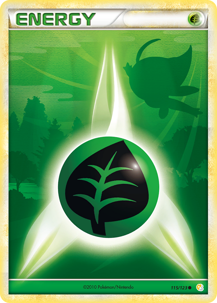 Grass Energy (115/123) [HeartGold &amp; SoulSilver: Base Set] 