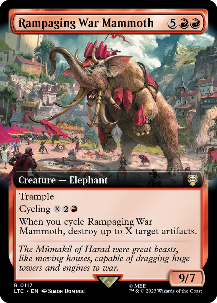 Rampaging War Mammoth (Extended Art) [The Lord of the Rings: Tales of Middle-Earth Commander] 