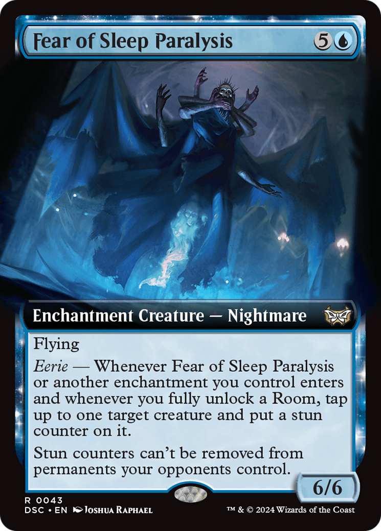 Fear of Sleep Paralysis (Extended Art) [Duskmourn: House of Horror Commander] 