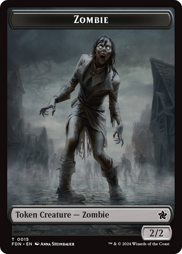 Rat // Zombie Double-Sided Token [Foundations Tokens] 