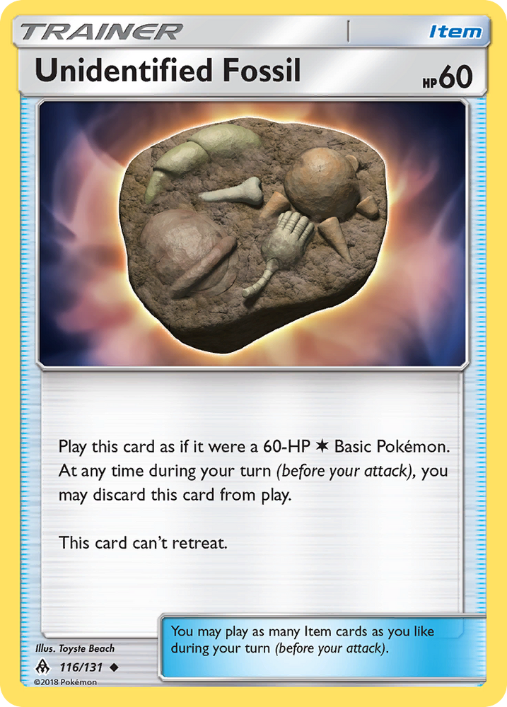 Unidentified Fossil (116/131) [Sun &amp; Moon: Forbidden Light] 
