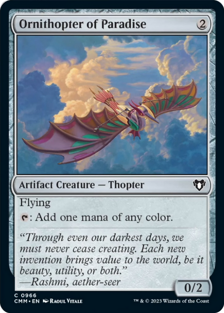 Ornithopter of Paradise [Commander Masters] 