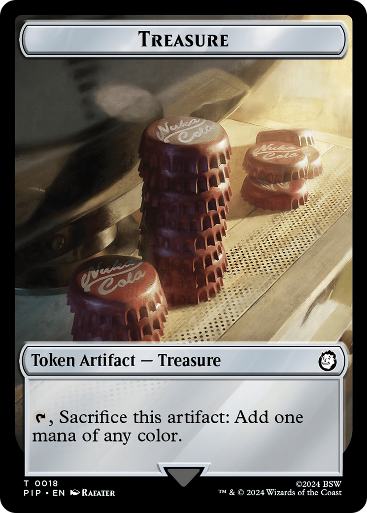 Treasure (0018) // Warrior Double-Sided Token [Fallout Tokens] 