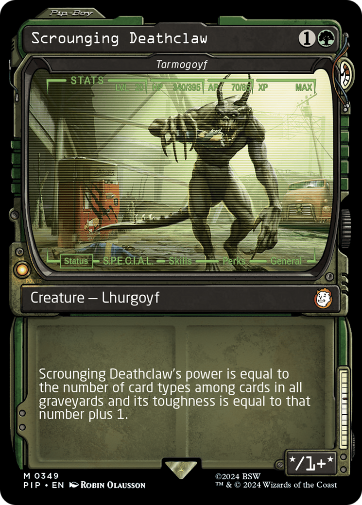 Scrounging Deathclaw - Tarmogoyf (Showcase) [Fallout] 