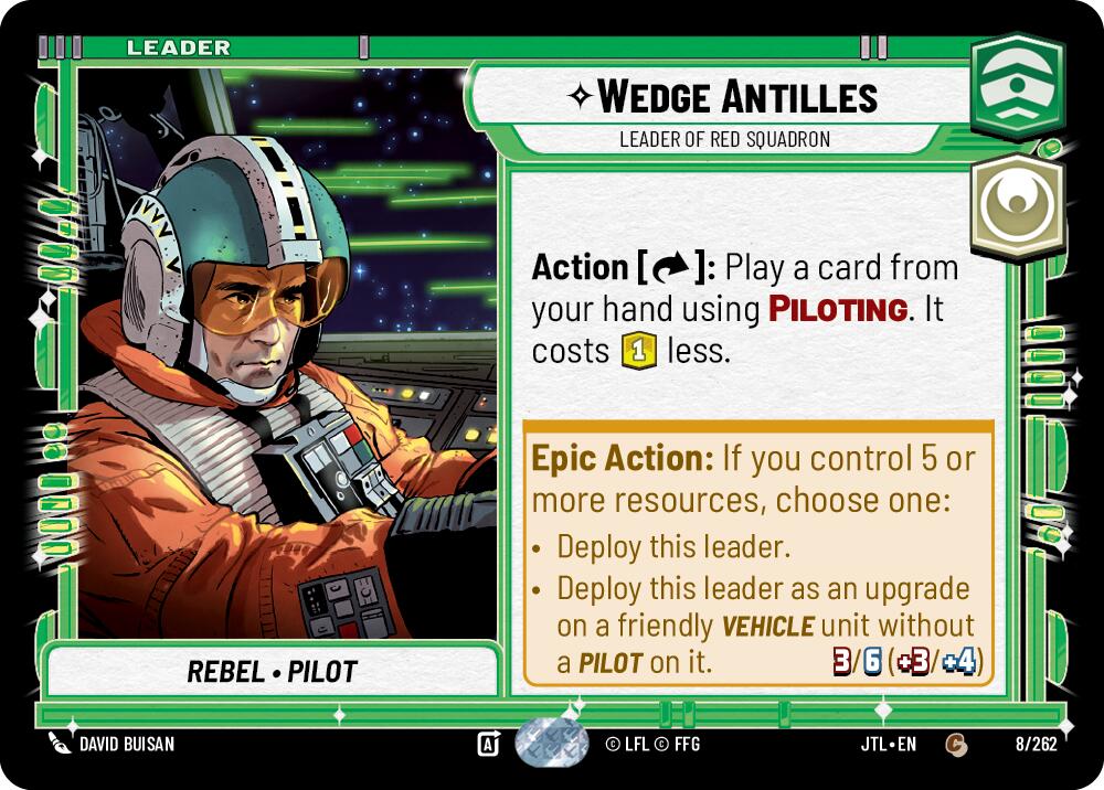 Wedge Antilles - Leader of Red Squadron (008/262) (008/257) [Jump to Lightspeed]