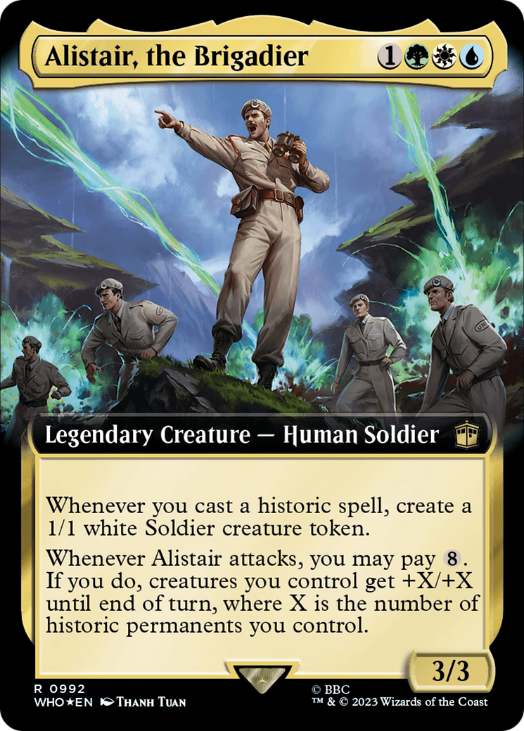 Alistair, the Brigadier (Extended Art) (Surge Foil) [Doctor Who] 