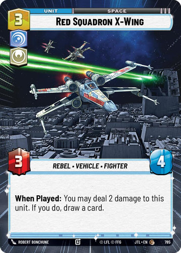 Red Squadron X-Wing (785) (Hyperspace Foil) (785) [Jump to Lightspeed]