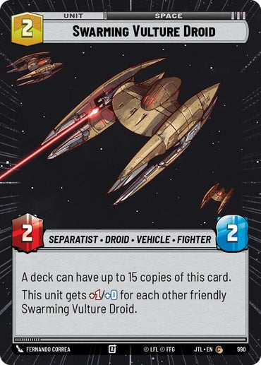 Swarming Vulture Droid (990) (Hyperspace Foil) (990) [Jump to Lightspeed]