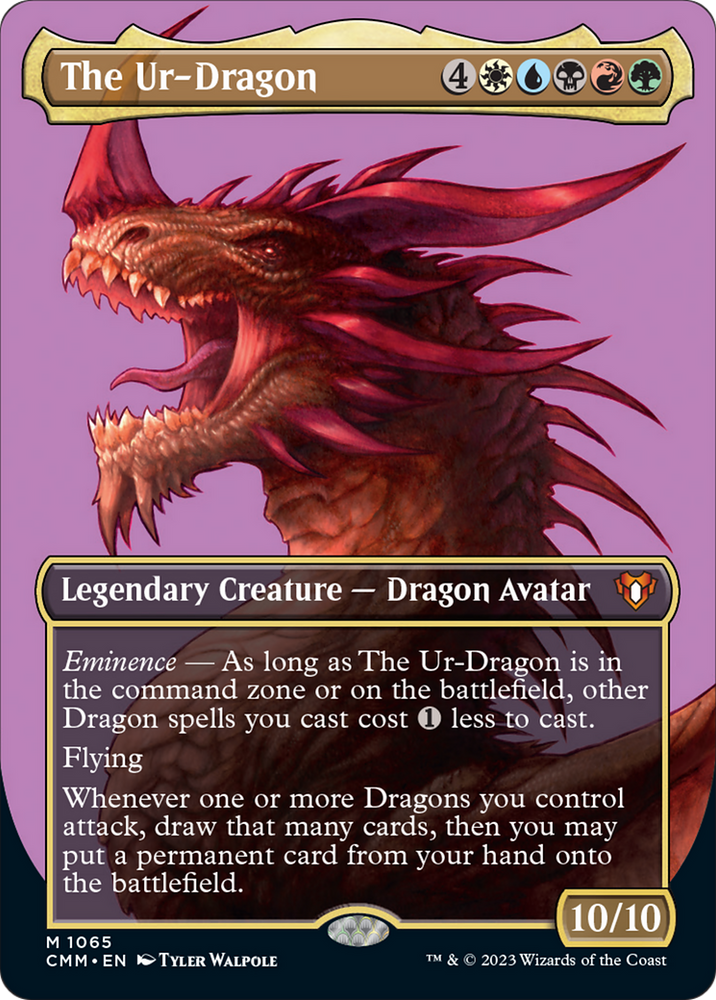The Ur-Dragon (Borderless Textured Foil Frame Break) [Commander Masters] 