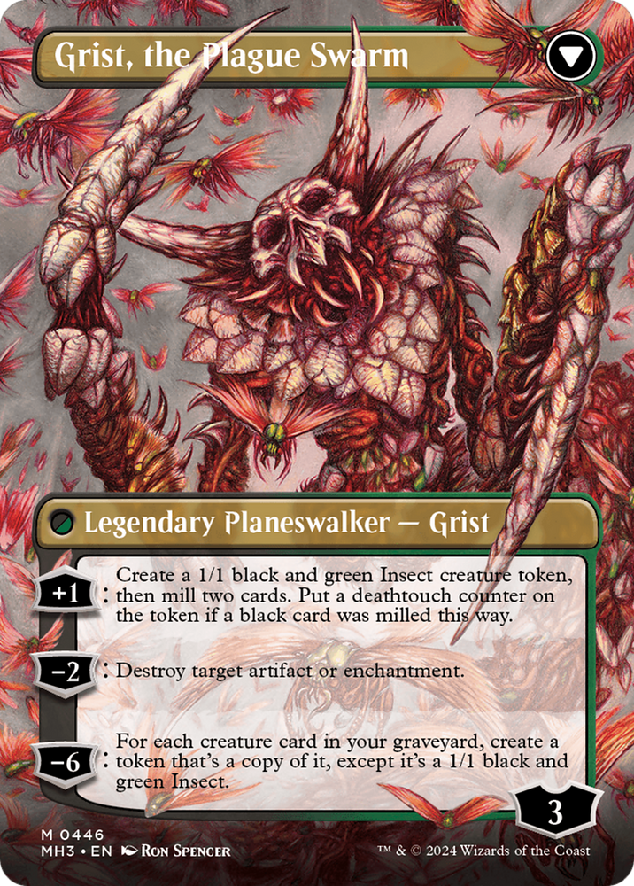 Grist, Voracious Larva // Grist, the Plague Swarm (Borderless) [Modern Horizons 3] 