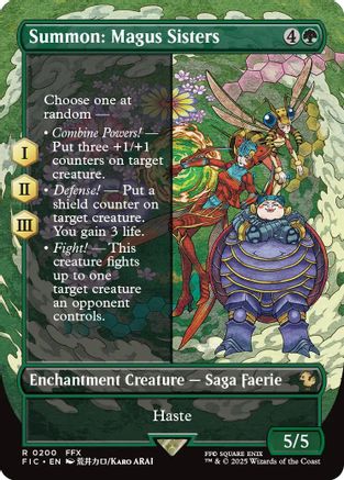 Summon: Magus Sisters (Borderless) [FINAL FANTASY Commander]