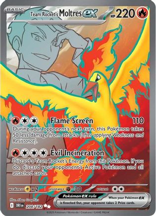 Team Rocket's Moltres ex (208/182) [Scarlet & Violet: Destined Rivals]