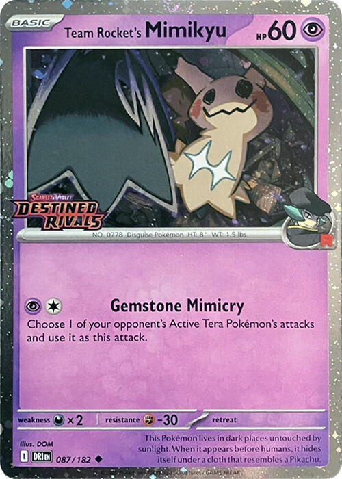 Team Rocket's Mimikyu (087/182) (Destined Rivals Stamp) [Scarlet & Violet: Destined Rivals]