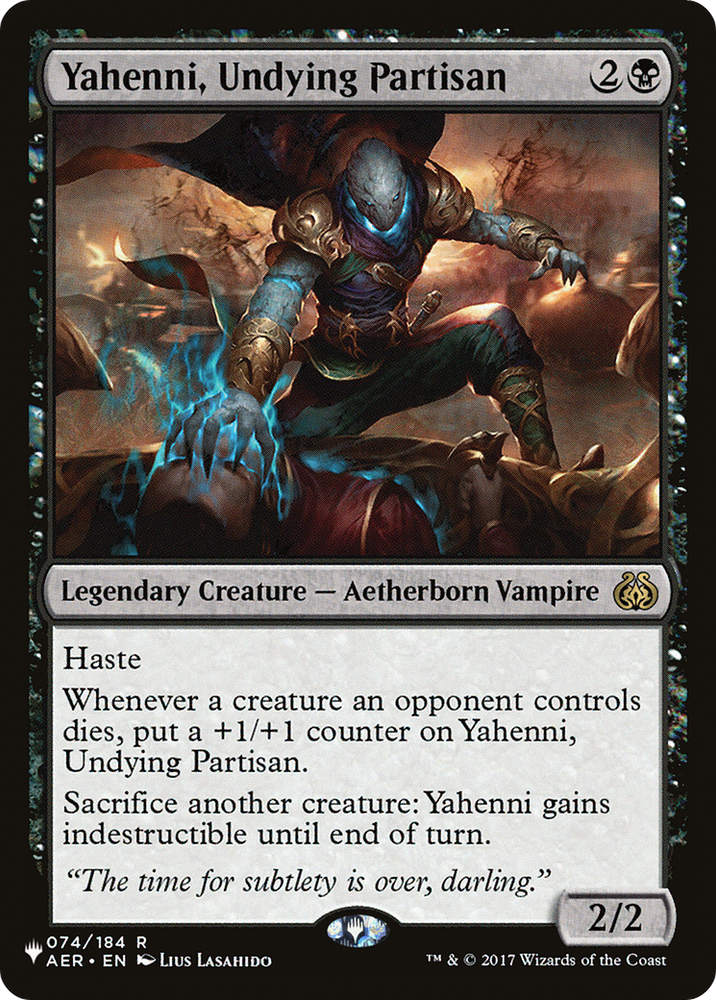 Yahenni, Undying Partisan [The List] 