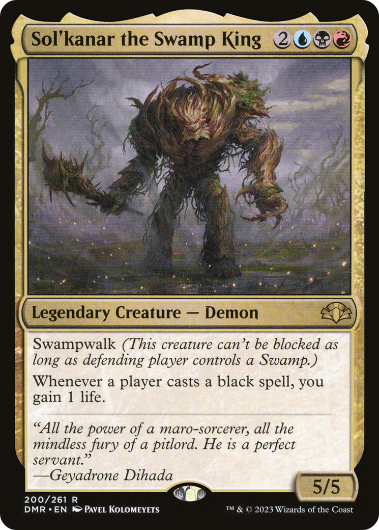 Sol'kanar the Swamp King [Dominaria Remastered] 