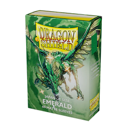 Dragon Shield: Japanese Size 60ct Sleeves - Emerald (Matte) 