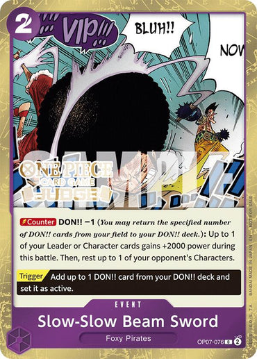 Slow-Slow Beam Sword (Judge Pack Vol. 6) [One Piece Promotion Cards]