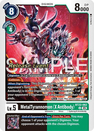 MetalTyrannomon [BT22-062] (X Antibody) [Cyber Eden Release Event Cards]