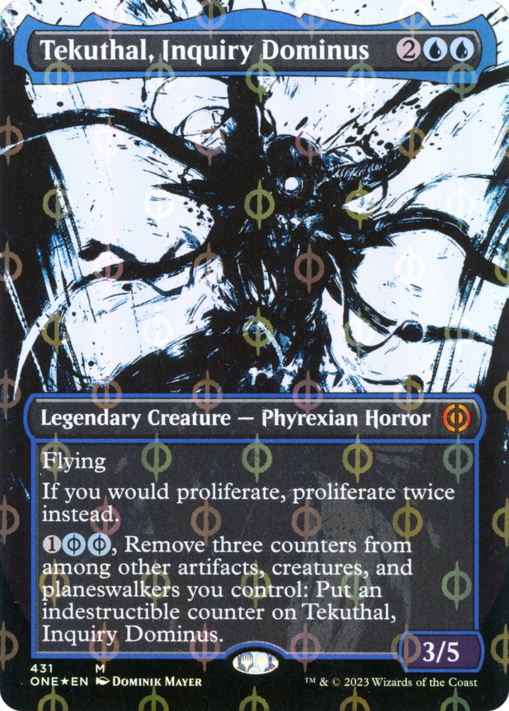 Tekuthal, Inquiry Dominus (Borderless Ichor Step-and-Compleat Foil) [Phyrexia: All Will Be One] 