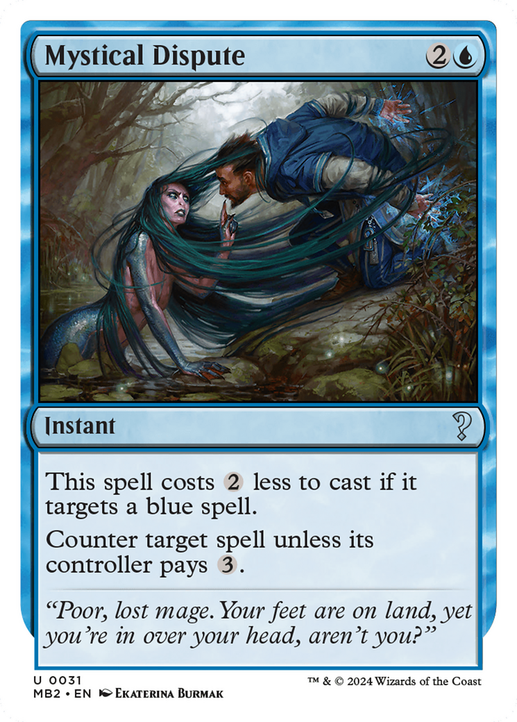 Mystical Dispute (White Border) [Mystery Booster 2] 