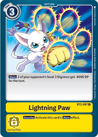Lightning Paw [BT2-097] (Revision Pack 2021) [Release Special Booster Promos] 