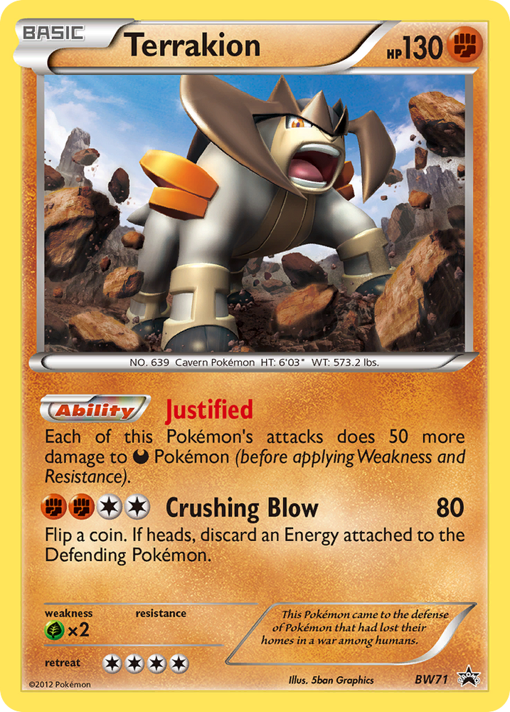 Terrakion (BW71) [Black &amp; White: Black Star Promos] 
