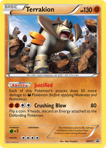 Terrakion (BW71) [Black &amp; White: Black Star Promos] 