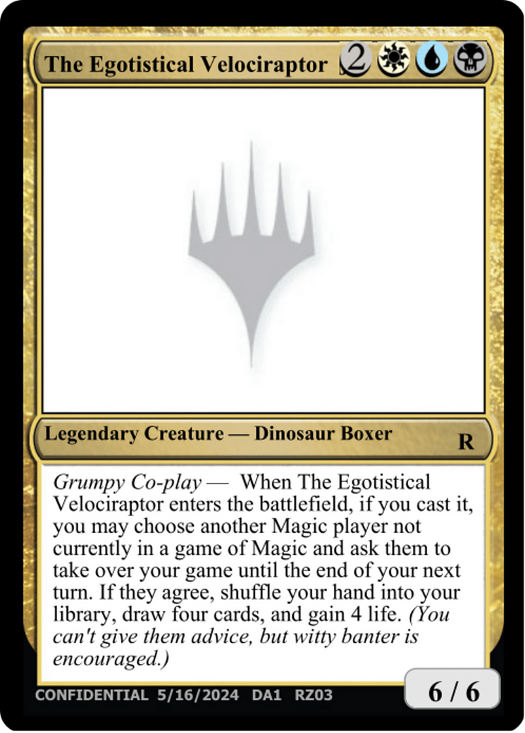 The Egotistical Velociraptor [Mystery Booster 2 Playtest Cards]