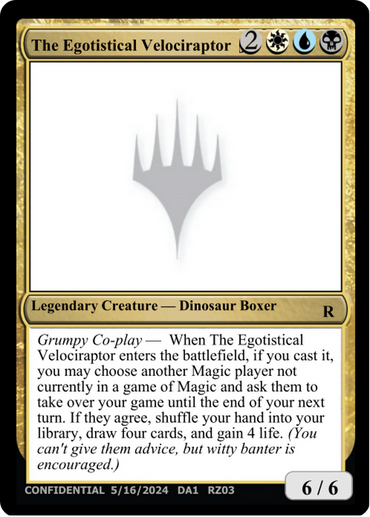 The Egotistical Velociraptor [Mystery Booster 2 Playtest Cards] 