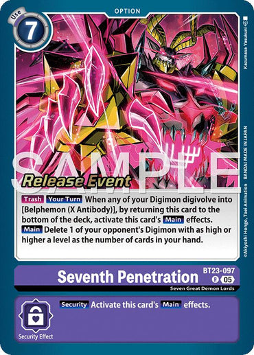 Seventh Penetration [BT23-097] [Hackers' Slumber Release Event Cards]
