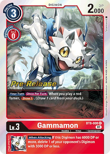 Gammamon [BT8-008] [New Awakening Pre-Release Cards] 