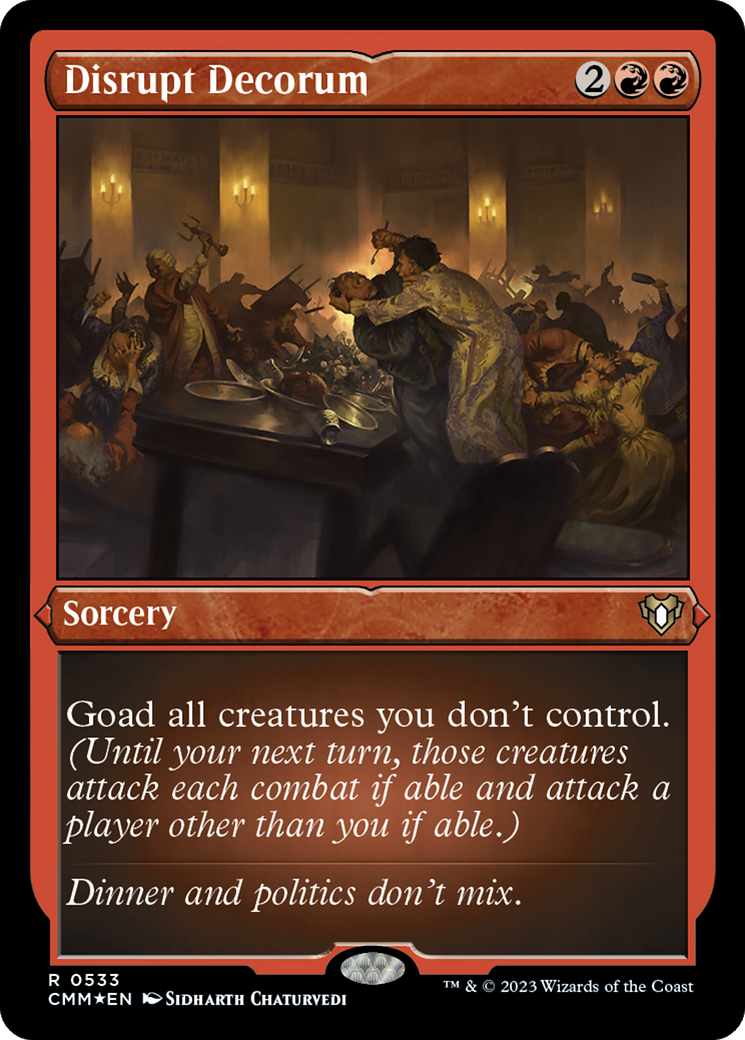 Disrupt Decorum (Foil Etched) [Commander Masters] 