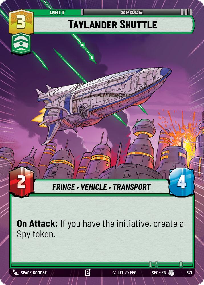 Taylander Shuttle (871) (Hyperspace Foil) (871) [Secrets of Power]