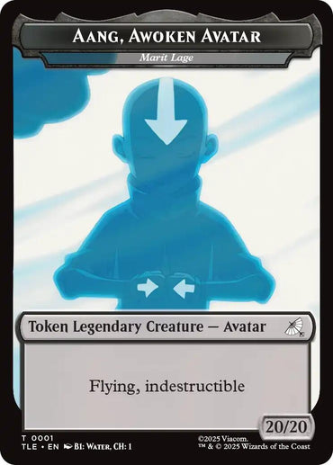 Aang, Awoken Avatar - Marit Lage // Treasure Double-Sided Token [Avatar: The Last Airbender: Eternal-Legal Tokens]
