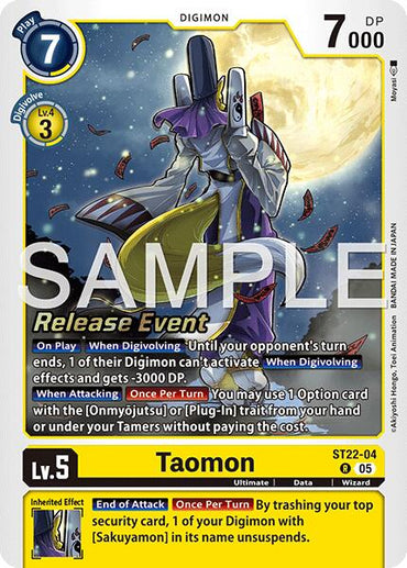 Taomon [ST22-04] [Starter Deck: Amethyst Mandala Advanced Deck Set Release Event Cards]