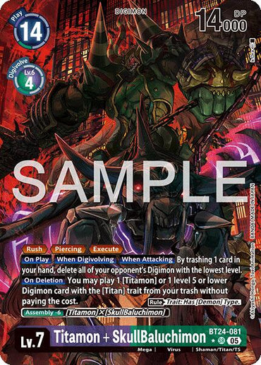 Titamon + SkullBaluchimon [BT24-081] (Alternate Art) [Time Stranger]