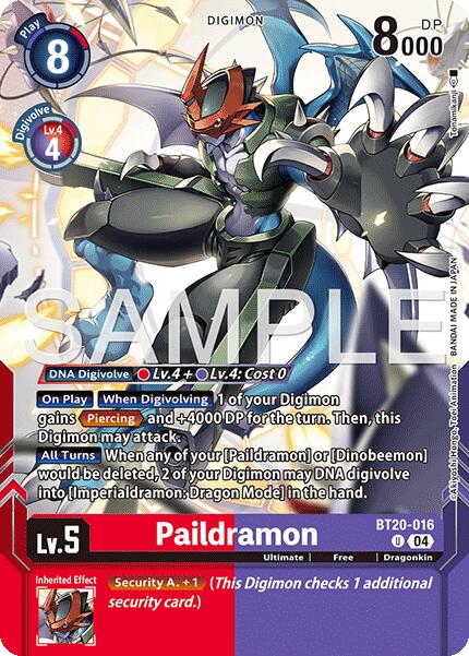 Paildramon [BT20-016] (Digimon Card Game Playmat & Card Set) [Release Special Booster Ver.2.5 Promos]