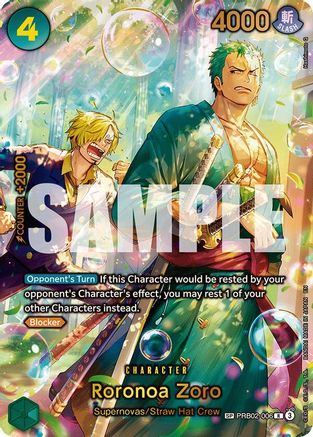 Roronoa Zoro (PRB02-006) (SP) (Alternate Art) [The Azure Sea's Seven]